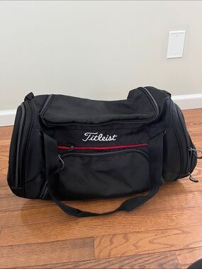 Titleist Black Duffel with Red Trim